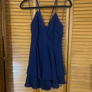 NWT - Navy blue ruffle romper - size M